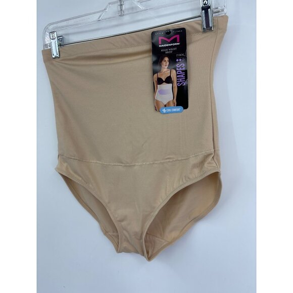 Maidenform 1854 Firm Control High Shape Brief Shapewear Beige XL NEW - Picture 2 of 7
